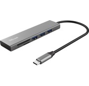 Trust - Halyx USB-C Hub - 3 ports + 2 slots pour carte de crédit