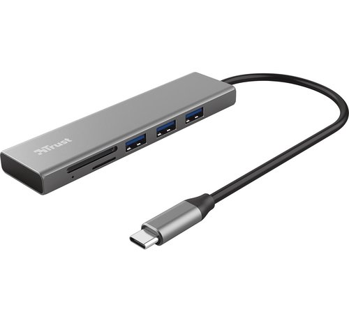 Trust - Halyx USB-C Hub - 3 poorten + 2 kaartsleuven