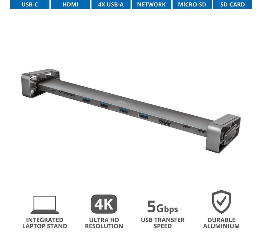 Trust - Dalyx 10-in-1 USB-C Multiport Dock