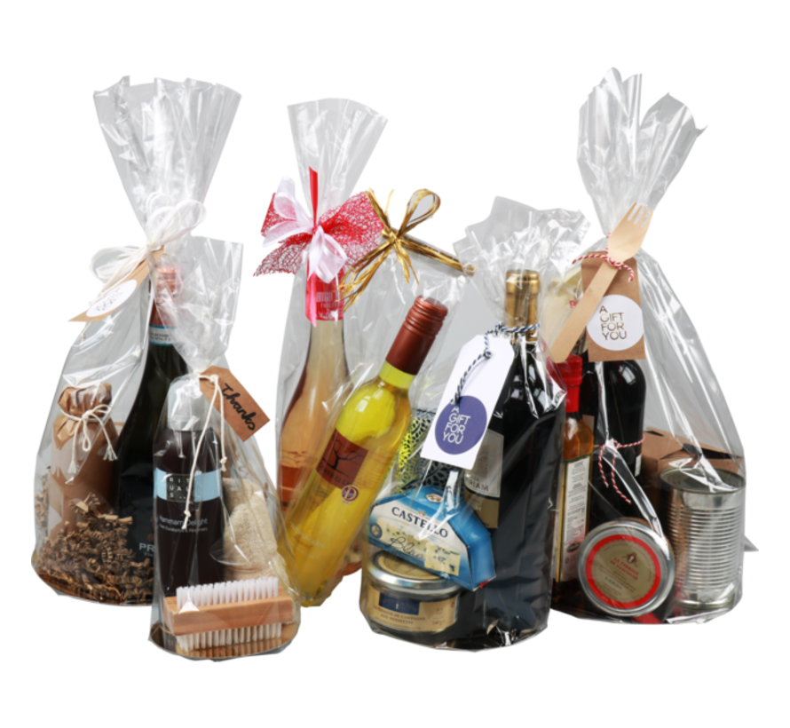 Sacs diamant OPP - 60 cm - ∅21 cm - 40 my - transparent - sac cadeau - boîte de 250 pièces