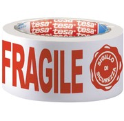 Tesa - ruban d'emballage - FRAGILE - 50 mm x 66 m