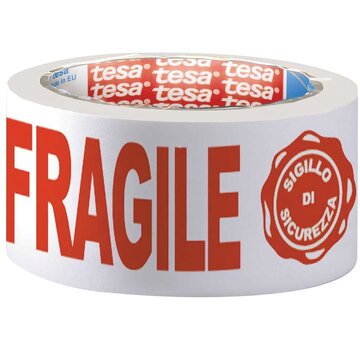 Tesa - ruban d'emballage - FRAGILE - 50 mm x 66 m