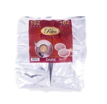 Rico - méga-sac avec 102 dosettes de café - torréfaction noire