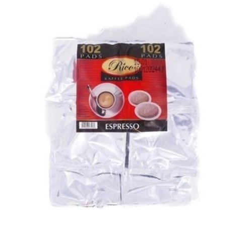 Rico - méga-sac avec 102 dosettes de café - espresso