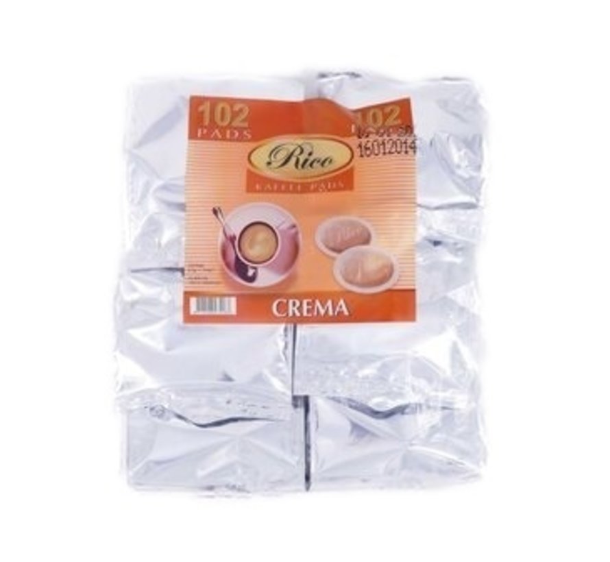 Rico - méga-sac avec 102 dosettes de café - crema