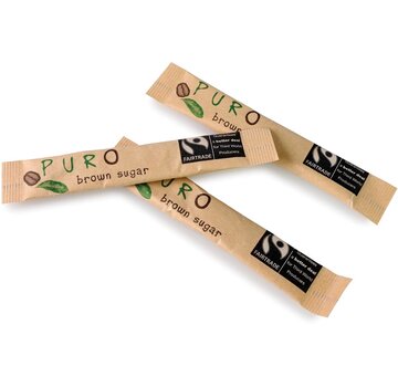 Puro suikersticks -  rietsuiker- fairtrade - 3 g -  doos met 1000 stuks
