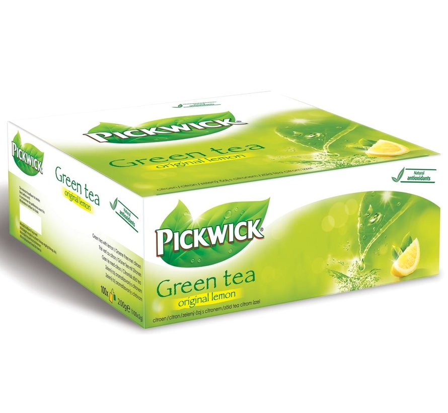 Pickwick thee - green tea lemon - pak met 100 theezakjes