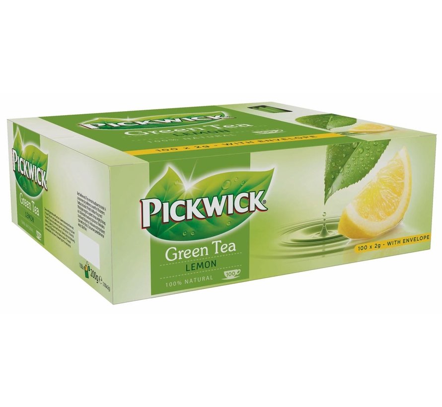 Thé Pickwick - thé vert citron - paquet de 100 sachets de thé