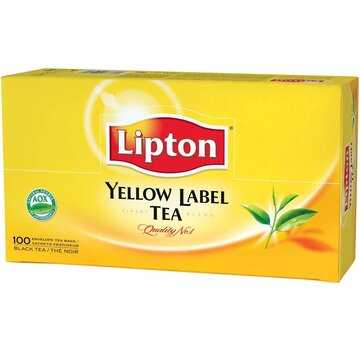 Lipton - thé - Yellow Label Tea - paquet de 100 sachets de thé