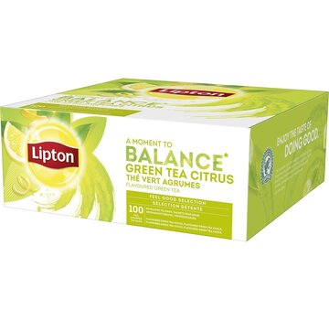 Lipton - tea - Green Tea Citrus - pack de 100 sachets de thé