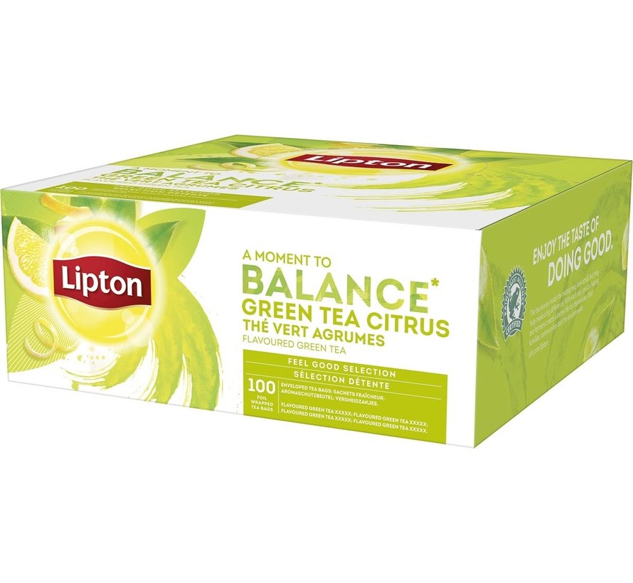 Lipton - tea - Green Tea Citrus - pack de 100 sachets de thé