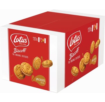 Spéculoos fourrés au Biscoff Lotus - 120 pièces - emballées individuellement