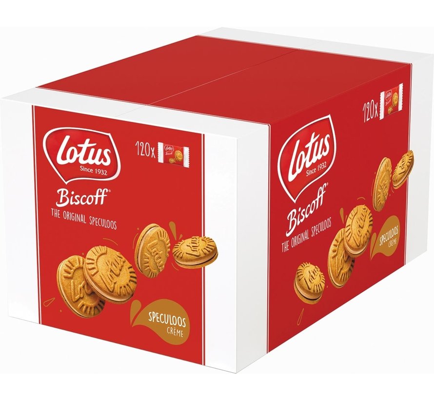 Spéculoos fourrés au Biscoff Lotus - 120 pièces - emballées individuellement