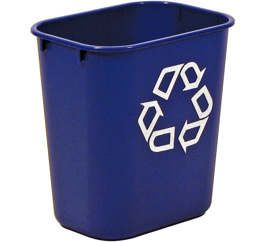 Rubbermaid - recylagebak zonder zijbakjes - 26,6 liter - blauw