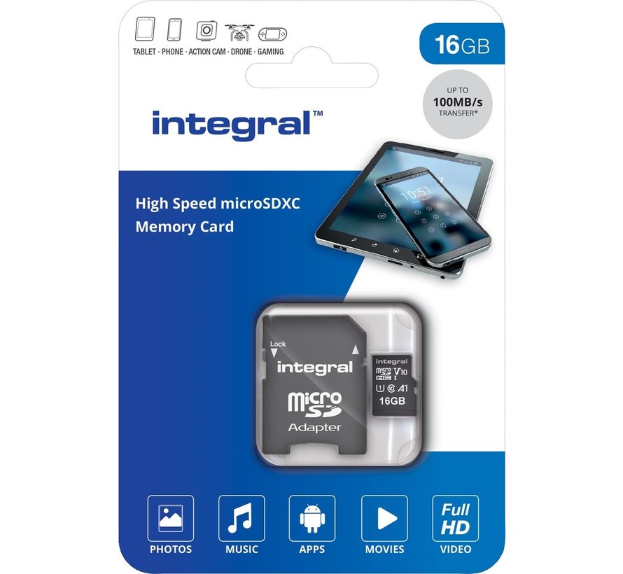 Integral - microSDHC geheugenkaart - 16 GB