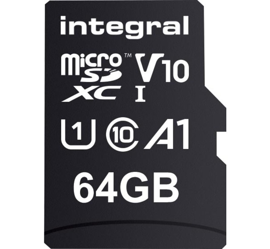 Intégral - Carte mémoire microSDHC - 64GB