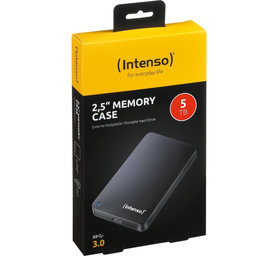 Intenso - Memory Case - draagbare harde schijf - 5 TB - zwart