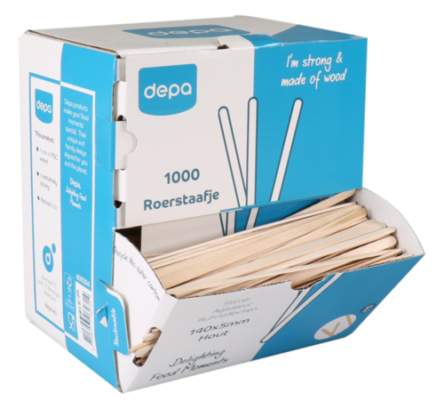 DEPA - 1000 agitateurs - Bois - 140x5mm