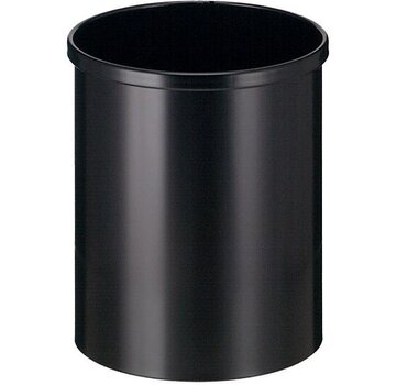 Eko - corbeille à papier en métal - capacité 15 L - noir