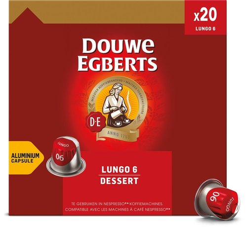 Douwe Egberts - Lungo Dessert - capsules de café - 20 pièces