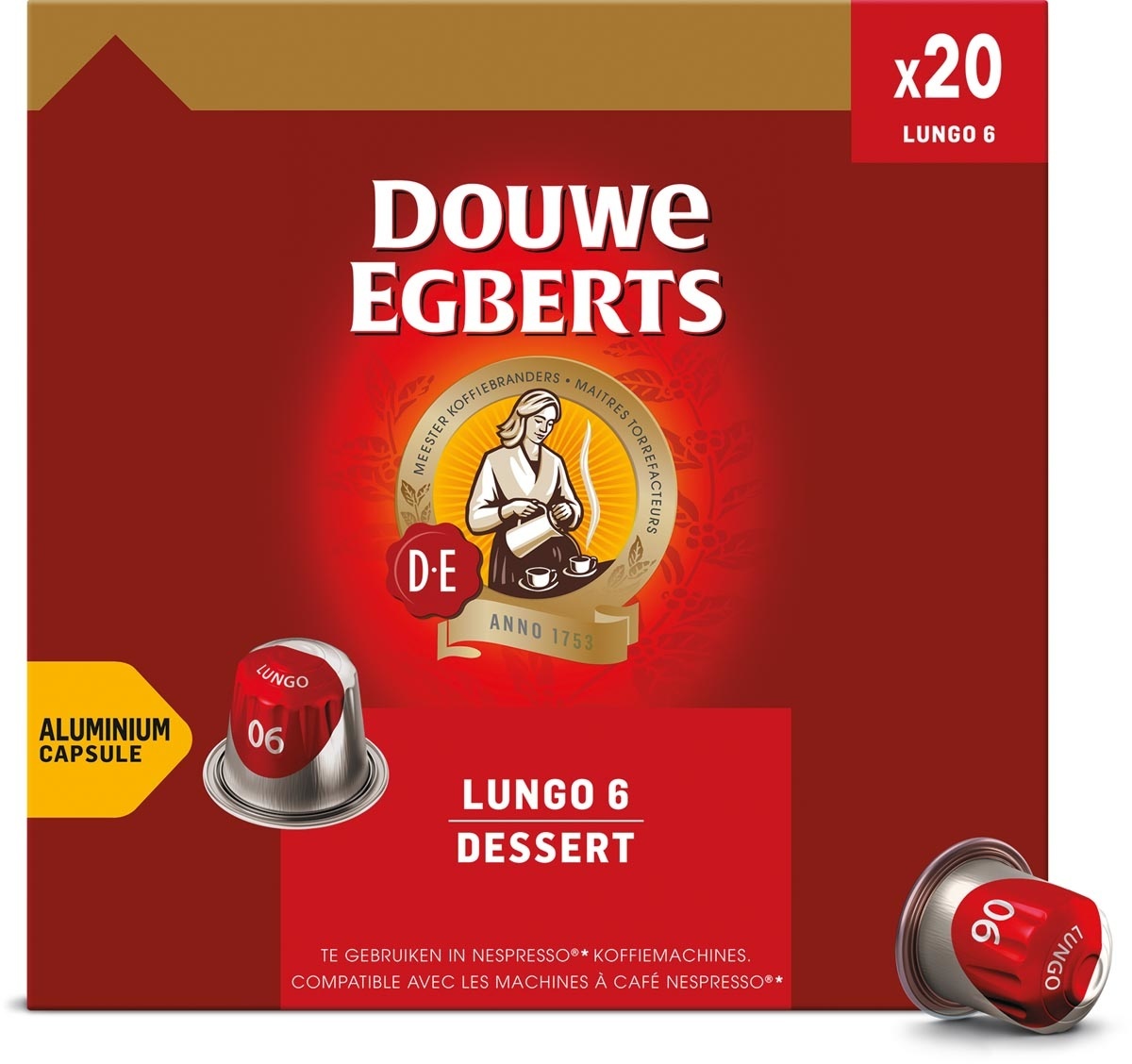 Douwe Egberts Lungo Dessert capsules de café 20 pièces