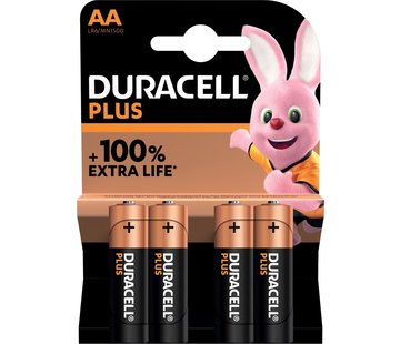 Duracell - batterij Plus 100% - AA - 4 stuks