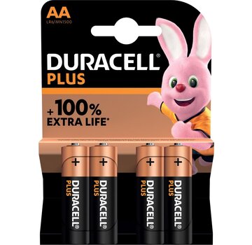 Duracell - pile Plus 100% - AA - 4 pièces