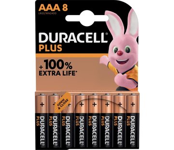 Duracell - batterij Plus 100% - AAA - 8 stuks