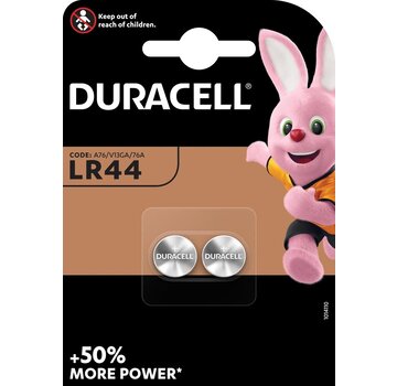 Duracell - pile bouton Electronique LR44 - 2 pièces