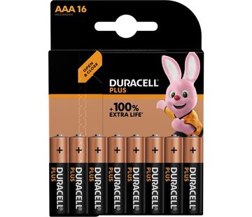 Duracell - batterij Plus 100% - AAA - 16 stuks