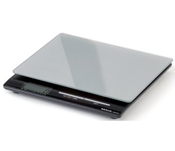 MAUL - balance postale Square - 5 kg ( /1gr)- batterie incluse - avec plateau de pesée en verre