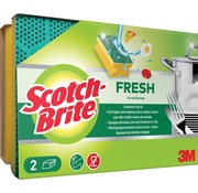 Scotch Brite - éponge abrasive Fresh - avec protection des ongles - paquet de 2 pièces