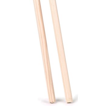 Merkloos Borstelsteel uit hout - 120 cm x 22,5 mm