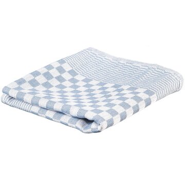 Cosy - serviette - 80 x 80 cm - à carreaux - blanc/bleu