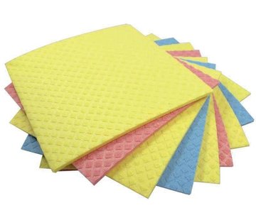 Aqualine - vaatdoekjes -18 x 20 cm - geassorteerde kleuren - 5 stuks