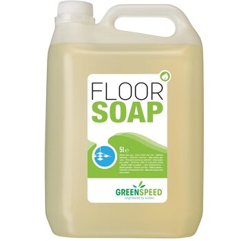 Greenspeed - savon pour sols à l'huile de lin - pour sols poreux - parfum citron - 5 litres