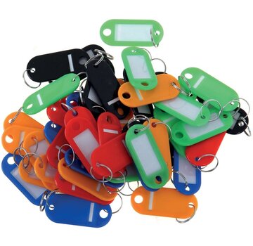 Sleutelhangers - verschillende kleuren - 20 stuks