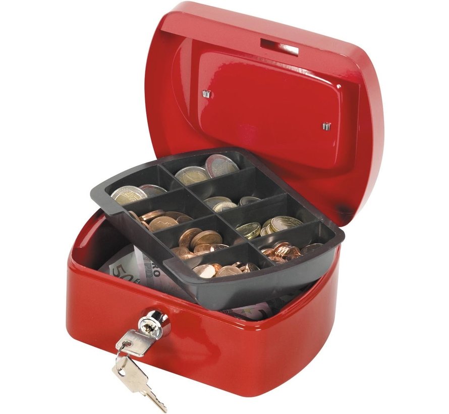 Q-CONNECT - geldkoffer - 155 x 120 x 75 mm- rood