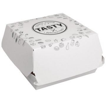 Specipack Plateau à hamburger en carton - Moyen - 115 x 115 x 70 mm - 300 pièces