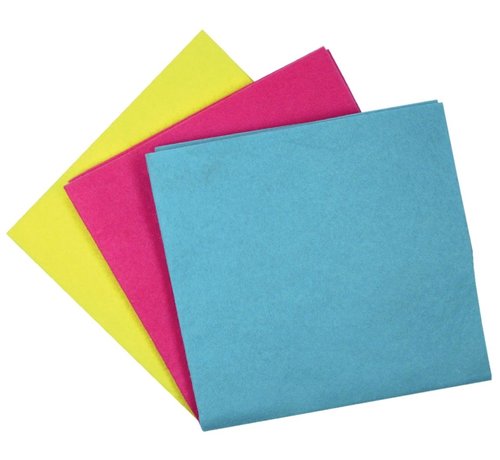 Aqualine - lingettes ménagères universelles -38 x 38 cm - couleurs assorties - 6 pièces