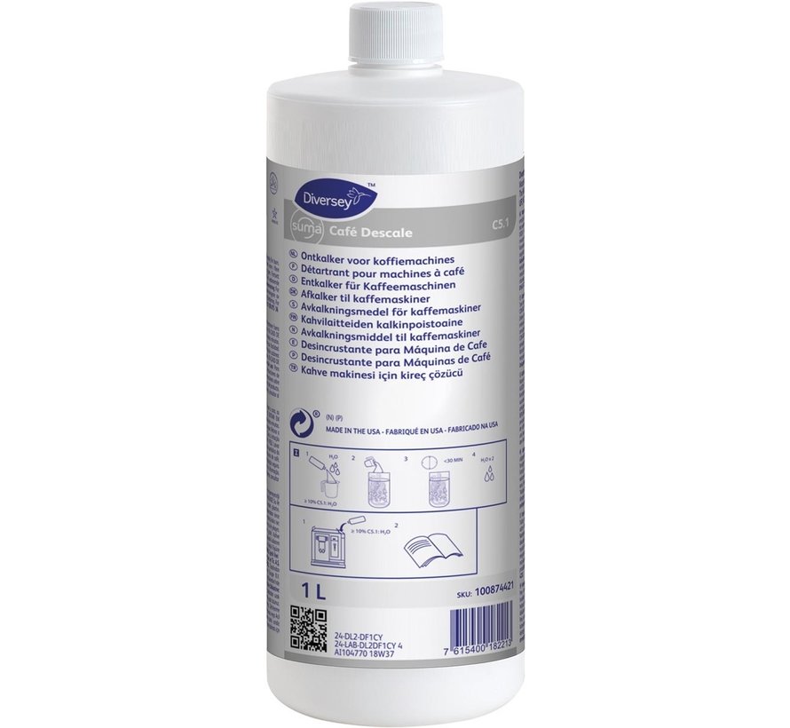 Diversey - détartrant pour machines à café - bouteille de 1 litre