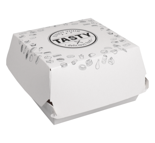 Specipack Plateau à hamburger en carton - Petit - 90 x 90 x 70 mm - 300 pièces