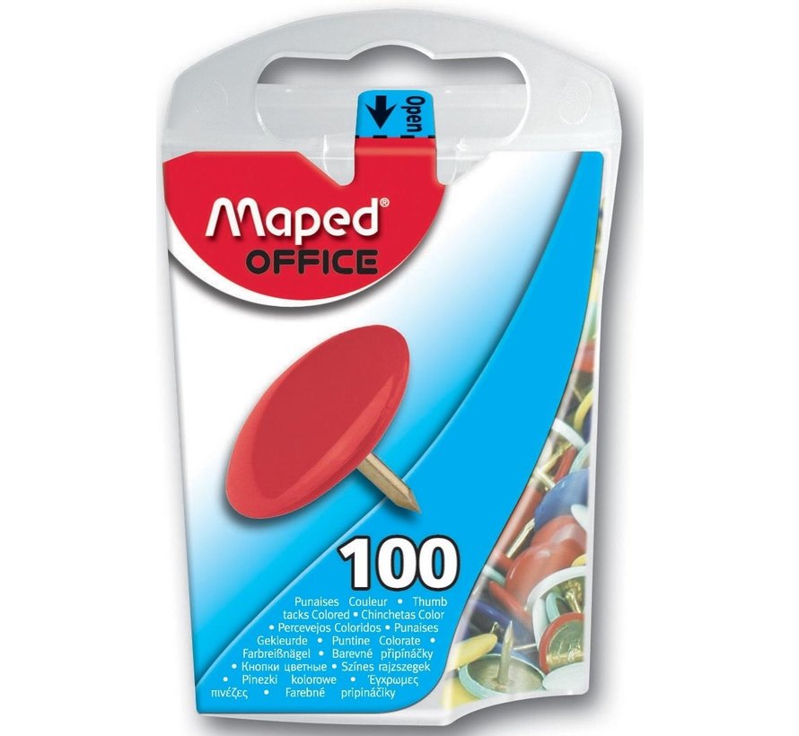 Maped - gekleurde punaises - 10mm - 100 stuks