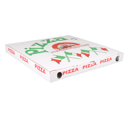 Specipack Boîte à pizza Vegetale - 32x32x3cm - blanc - 150 pièces