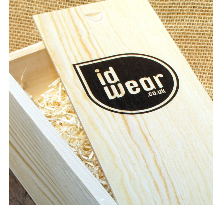 Boîte à vin imprimée avec votre propre design - 5 boîtes à vin en bois de pin 1 poche imprimées en couleur