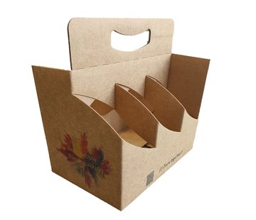 Specipack Emballage en carton pour bière, imprimé - pour 6 bouteilles de bière - 30 pièces imprimées avec votre propre design