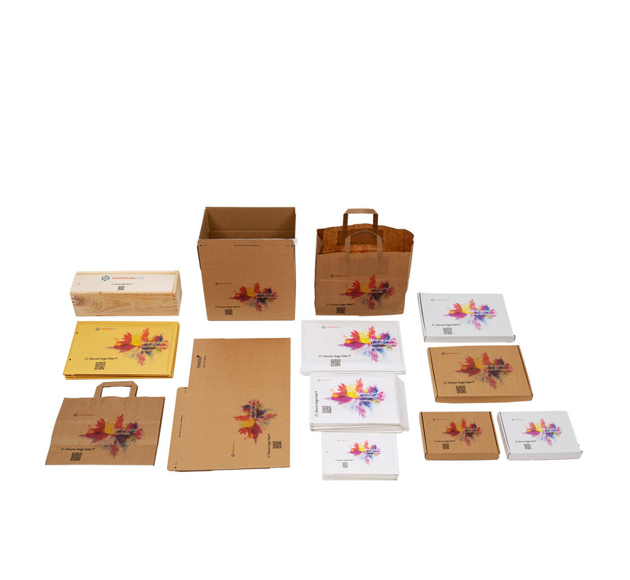 Enveloppes à coussin d'air marron A imprimées - Enveloppe à bulles 100 x 165 mm imprimée avec votre propre design - Boîte de 200 pcs.