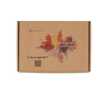 Specipack Boîte aux lettres en carton ondulé E-corrugated printed 220 x 155 x 30 mm A5 Brown - Lot de 100 boîtes aux lettres imprimées avec votre propre design