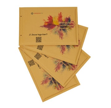 Specipack Enveloppes à bulles brunes format F personnalisées - Enveloppe à bulles 220 x 340 mm imprimée avec votre propre design - Boîte de 100 pièces