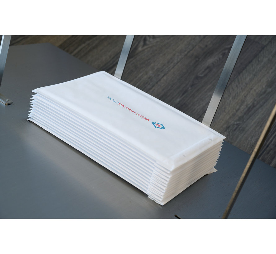 Enveloppes à coussin d'air A imprimées - Enveloppe à bulles 100 x 165 mm imprimée avec votre propre design - Boîte de 200 pièces